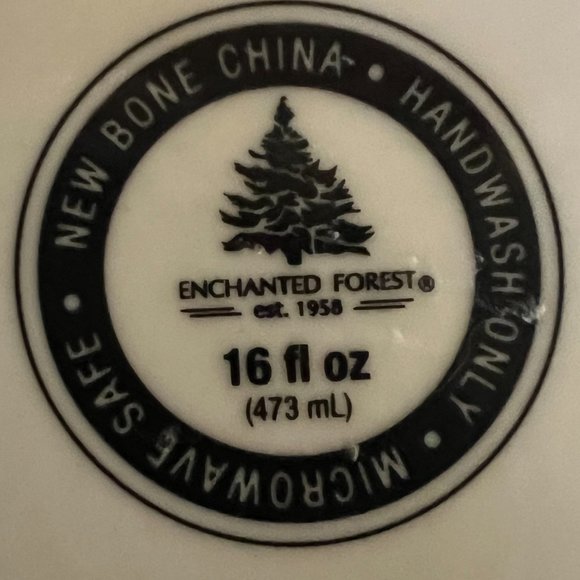 Enchanted Forest ~ “It’s Beginning To Look A Lot Like Coffee” Bone China Mug - Picture 6 of 7